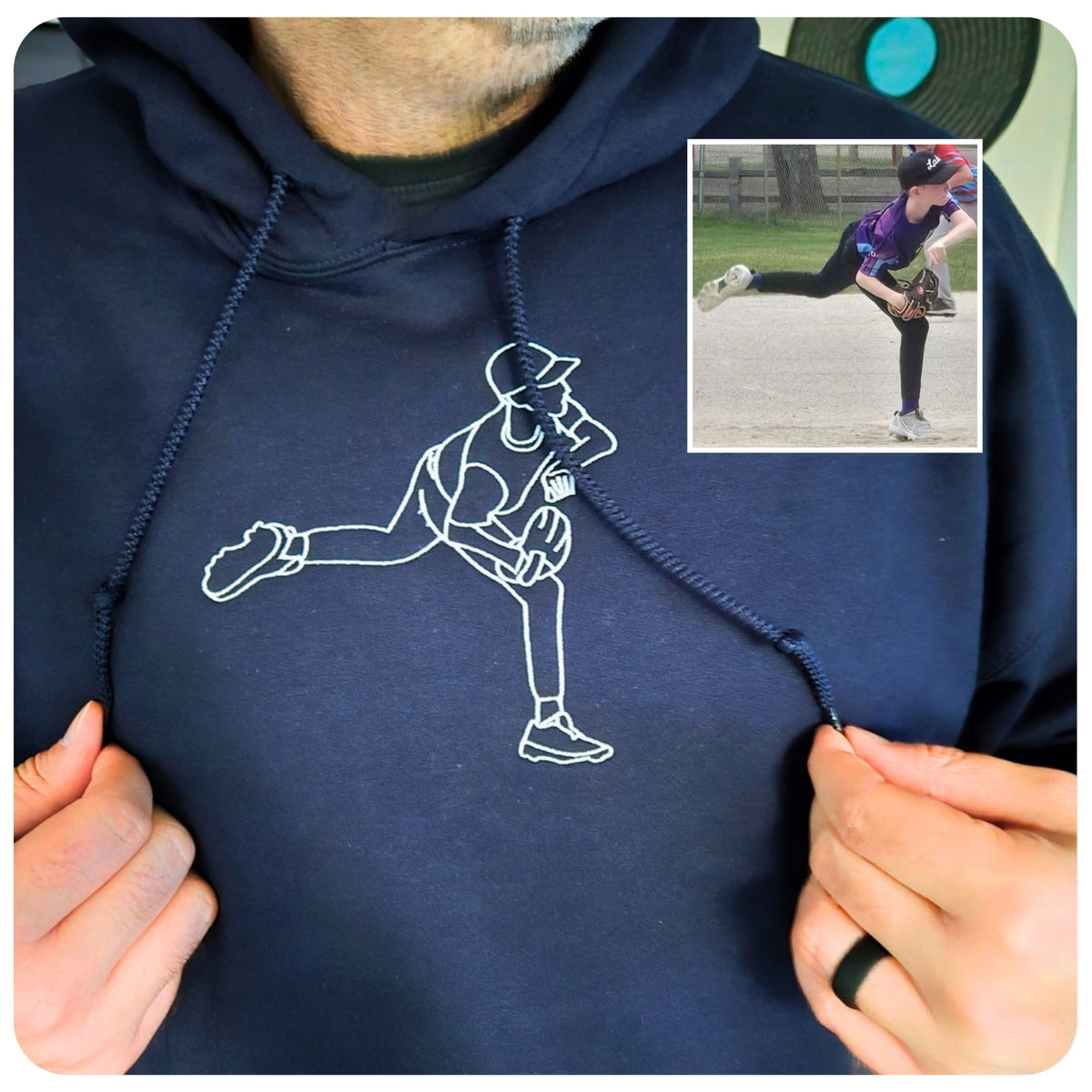 Custom Embroidered Sports Hoodie