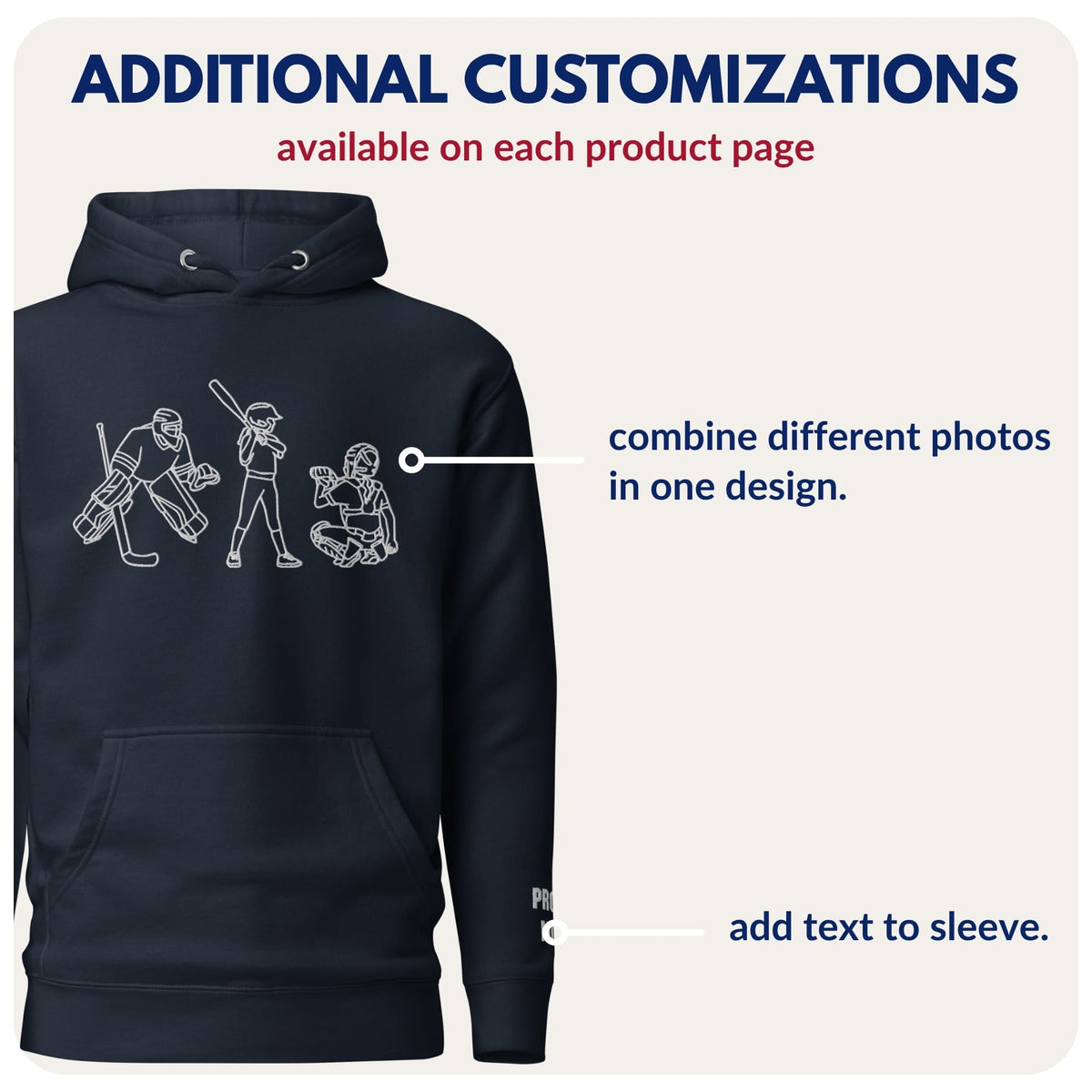 Custom Embroidered Sports Hoodie