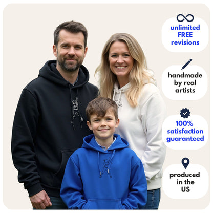 2 Custom Sports Hoodies + 1 Kids Hoodie - Sports on Lyne