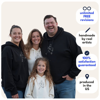 2 Custom Sports Hoodies + 2 Kids Hoodies - Sports on Lyne