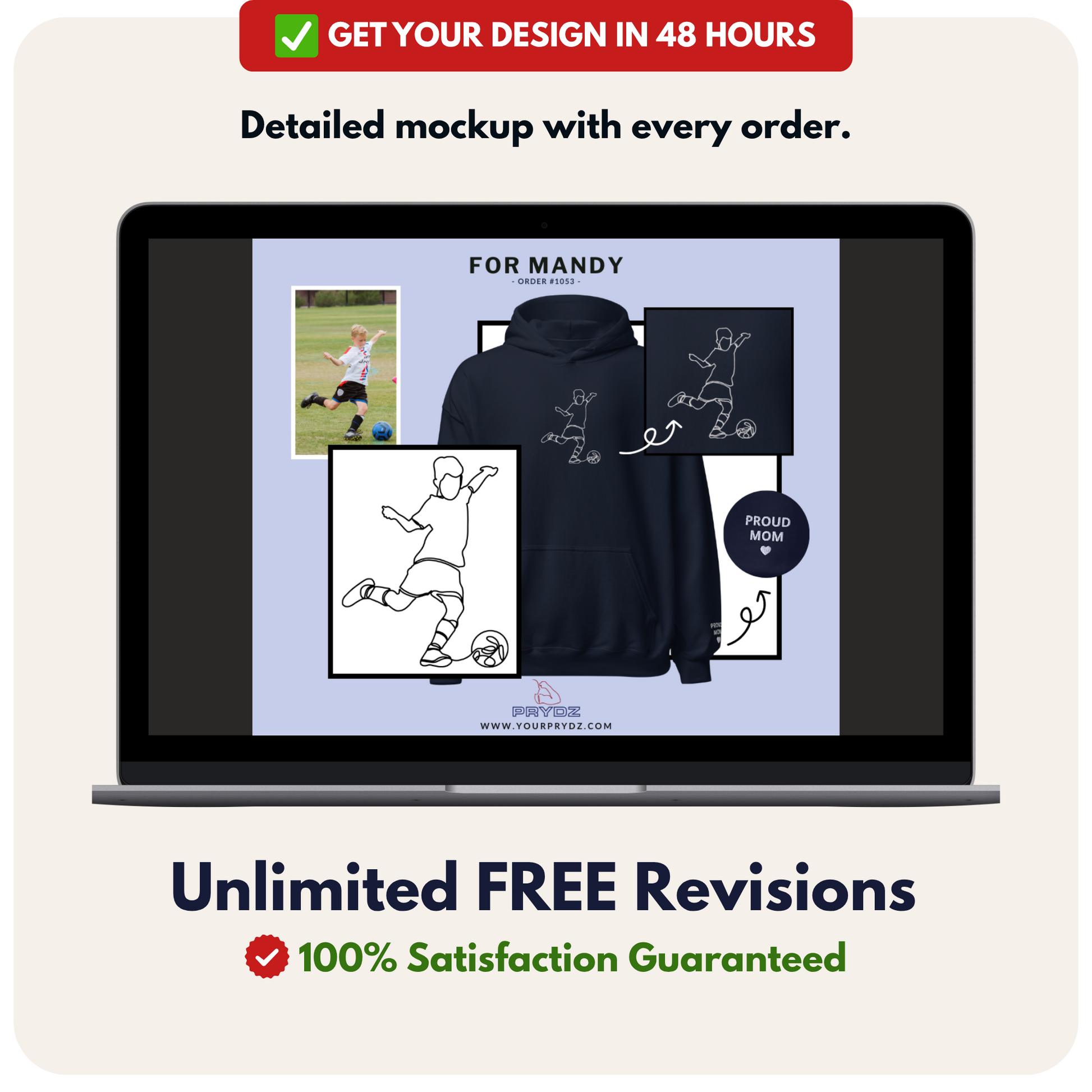 Custom Sports Hoodie - PRYDZ